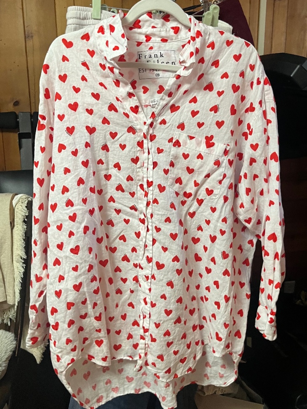 Frank & Eileen Heart Pattern Mackenzie Shirt, OS
